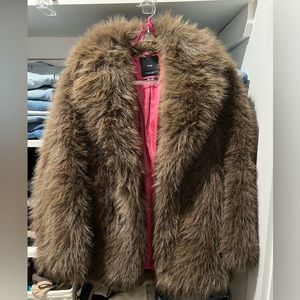 Mango faux fur coat